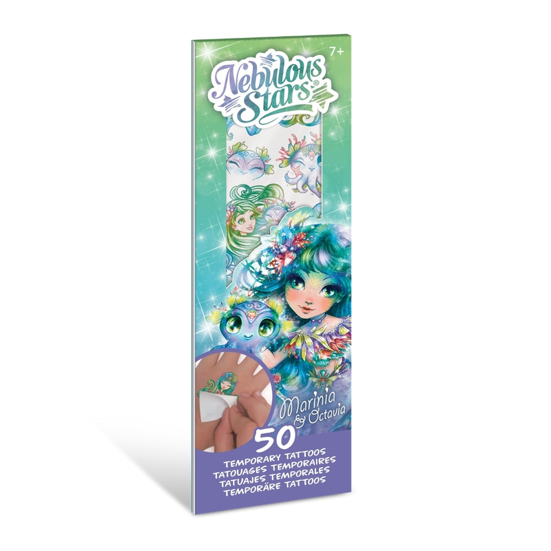 Nebulous Stars Błyszczące tatuaże dla dzieci Marinia 50szt. 7+ 