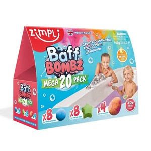 Zimpli Kids Musujące bomby do zabawy do kąpieli zmieniające kolor wody Baff Bombz 20 szt. 3+