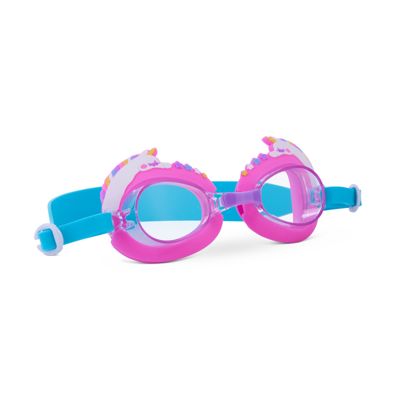 Aqua2ude Okulary do pływania dla dzieci – Uroczy jednorożec, róż – anti-fog, ochrona UV, 3+
