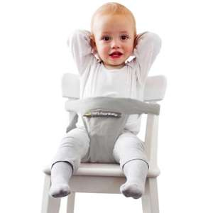 Szelki do krzesła do karmienia dla niemowlaka, Mini Chair, 6 m.+, jasnoszare, Minimonkey