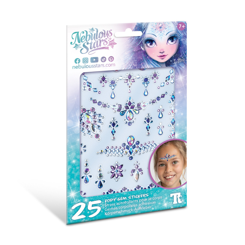 Nebulous Stars Kryształowe tatuaże samoprzylepne dla dziewczynek | Iceana 25 szt. 7+