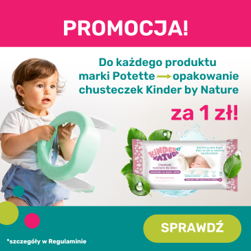 Do każdego Potette opakowanie chusteczek Kinder by Nature za 1 zł