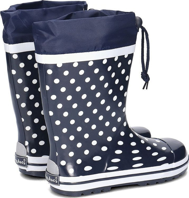 Kalosze rozm. 22/23, granatowe w kropki, Playshoes