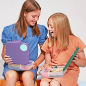 B.box Lunchbox dla dzieci do szkoły - szczelna śniadaniówka z przegródkami i wkładem chłodzącym Feeling Peachy