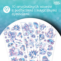Nebulous Stars Błyszczące tatuaże dla dzieci Iceana 50szt. 7+ 