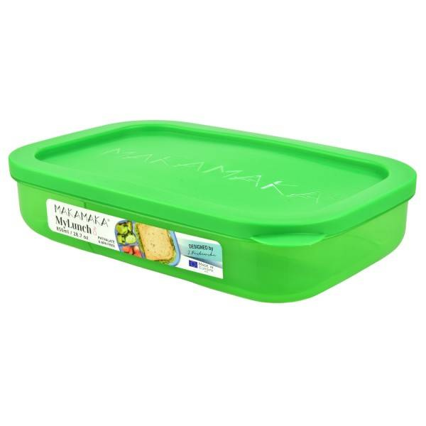 Śniadaniówka dla chłopca i dziewczynki z przegródkami na kanapki do szkoły MyLunch City 850ml, zielony, Makamaka