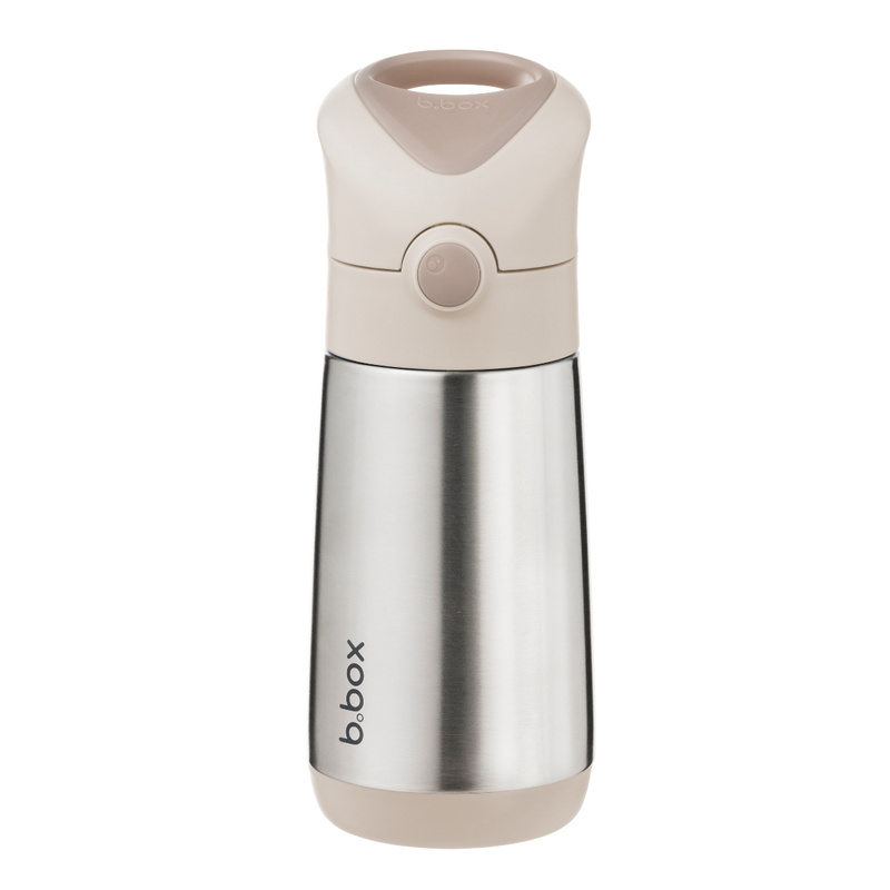 B.box butelka termiczna - bidon dla dzieci ze słomką 350 ml Latte