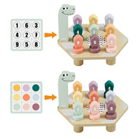 Topbright Gra do nauki kolorów i liczb | Zabawka edukacyjna Happy Dino Twist 36m+