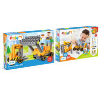 Klocki konstrukcyjne, Plac budowy, 43 el., 2+, PolyM OUTLET