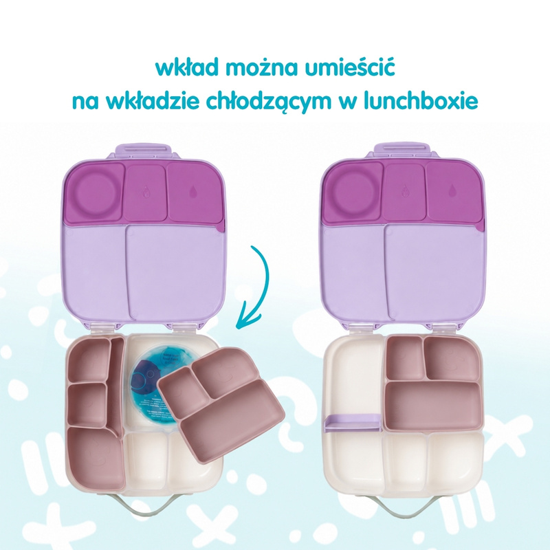 b.box Silikonowy wkład do lunchboxa z dodatkowymi przegródkami Forest