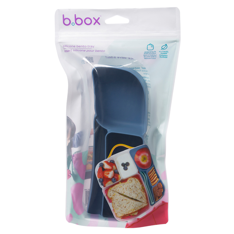 b.box Silikonowy wkład do lunchboxa z przegrodą na sztućce Ocean