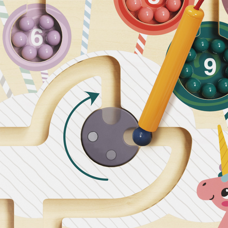 TOPBRIGHT Fantastyczny jednorożec zabawka magnetyczna dla dzieci – gra logiczna z rysikiem 36 mies.+, OUTLET