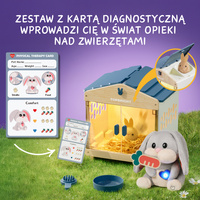 Topbright Pluszowa zabawka interaktywna Mummy Bunny | Zestaw edukacyjny opiekuna króliczka 36m+