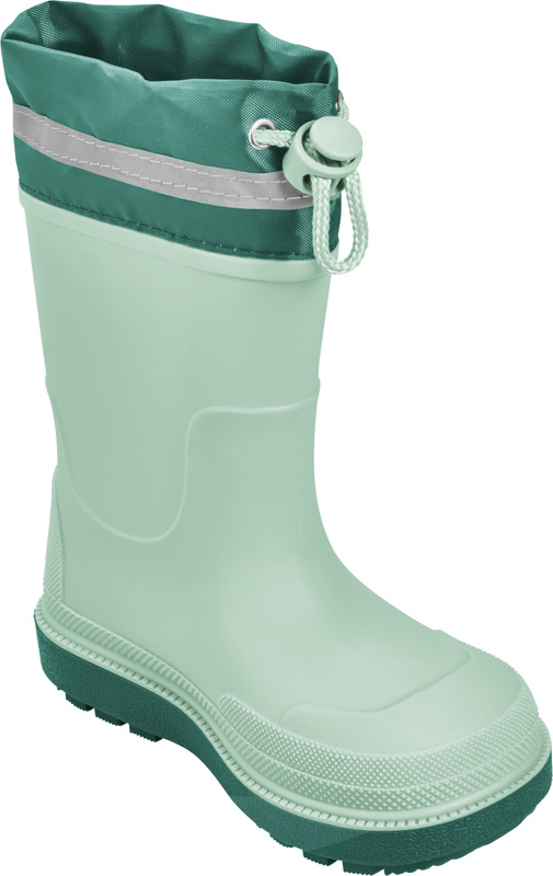 Kalosze dziecięce z ociepleniem i ściągaczem, zielone, Playshoes