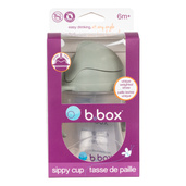 B.box bidon dla dzieci - kubek niekapek ze słomką 240 ml Sage