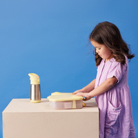 B.box butelka termiczna - bidon dla dzieci ze słomką 350 ml  Lemon Twist