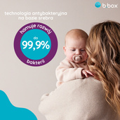 b.box Smoczek dla noworodka i niemowlaka 2 szt.– symetryczny smoczek silikonowy 0 – 6 mies. jagoda/róż