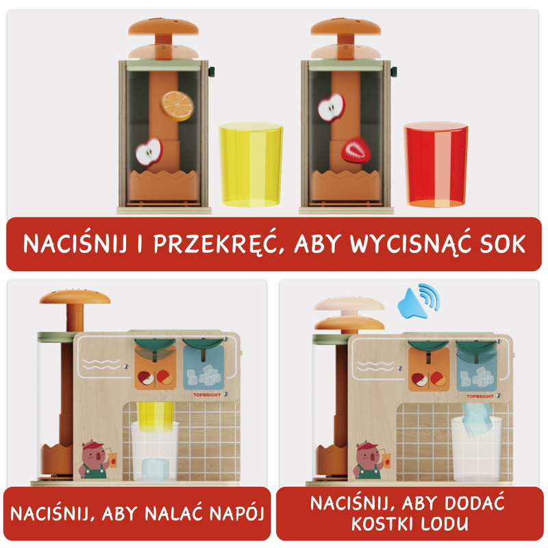 Topbright Wyciskarka do soków Boutique – Zabawka edukacyjna dla dzieci 36m+, OUTLET