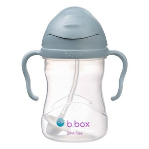 B.box bidon dla dzieci - kubek niekapek ze słomką 240 ml błękitny, OUTLET