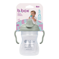 b.box Kubek z miękkim ustnikiem 4m+ Sage – niekapek do nauki samodzielnego picia