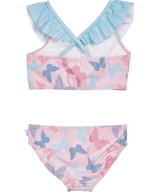 Playshoes Strój kąpielowy dla dziewczynki dwuczęściowy bikini UV Motyle 