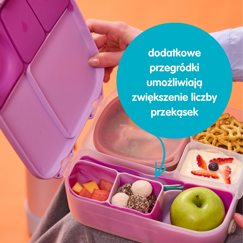 b.box Silikonowy wkład do lunchboxa z przegrodą na sztućce Berry