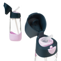 Zestaw Mini Lunchbox + Butelka tritanowa ze słomką 450 ml, Indigo Rose, b.box