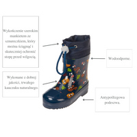 Kalosze, Leśne Zwierzątka, granatowe, Playshoes