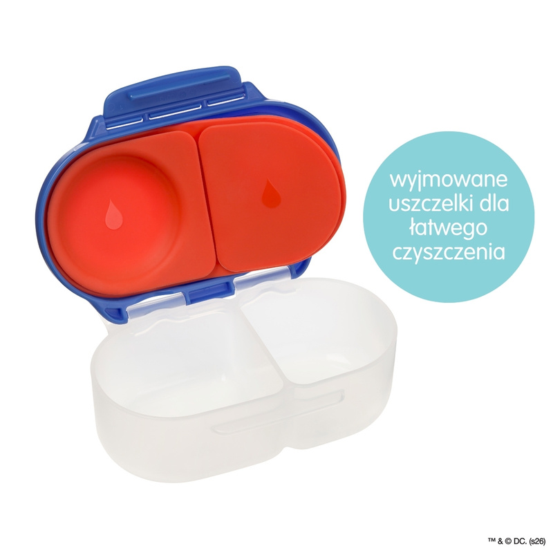 Superman by b.box Snackbox szczelny pojemnik na jedzenie i przekąski dla dzieci 