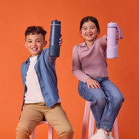 b.box b.box Silikonowa nakładka ochronna na butelkę 690 ml, Lilac Love