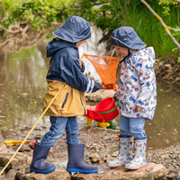 Kalosze dziecięce z ociepleniem i ściągaczem, granatowe, Playshoes