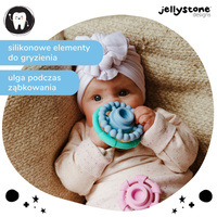 Jellystone gryzak sensoryczny dla dzieci silikonowa mała Wieża pastelowy