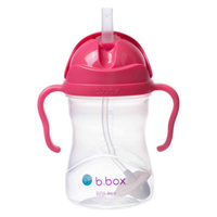 B.box bidon dla dzieci - kubek niekapek ze słomką 240 ml malinowy OUTLET
