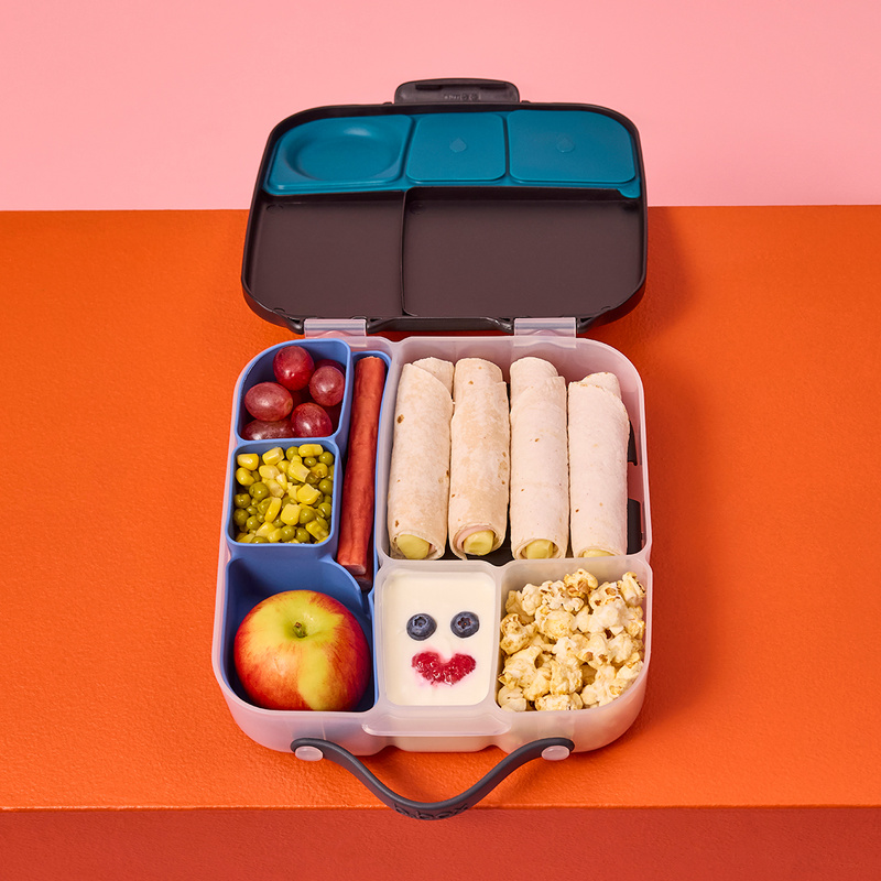 b.box Silikonowy wkład do lunchboxa z przegrodą na sztućce Ocean