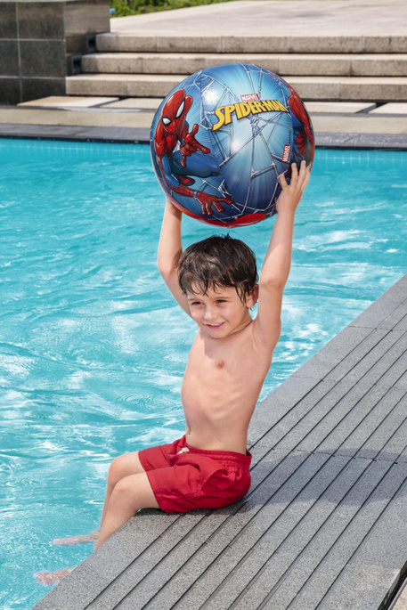 Piłka plażowa dmuchana, Spider-Man, 34 cm, 2+, Bestway 