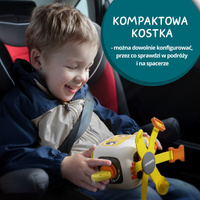 TOPBRIGHT Tablica manipulacyjna Montessori dla dzieci - z kostką i doczepianymi elementami 12 mies.+, OUTLET