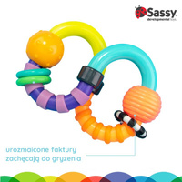 Zabawka sensoryczna ósemka Sassy – edukacyjna dla niemowląt 3m+