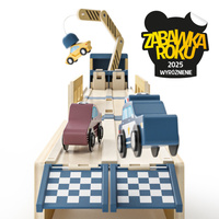 Topbright Roll&Race Zabawka dla dzieci 2w1 Transporter samochodów i tor wyścigowy 36m+