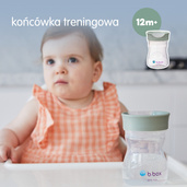 B.box kubek do nauki picia dla dziecka - zestaw 4w1 240 ml Sage