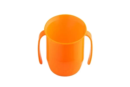 Zestaw bidon ze słomką 240 ml, pomarańczowy, b.box z zapasowymi słomkami oraz kubek, pomarańczowy, Doidy