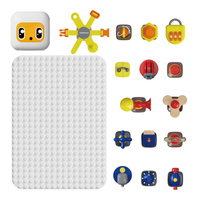 TOPBRIGHT Tablica manipulacyjna Montessori dla dzieci - z kostką i doczepianymi elementami 12 mies.+, OUTLET