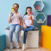 B.box Bidon dla dziecka - butelka na wodę ze słomką tritanowa 450 ml Lemon Sherbet