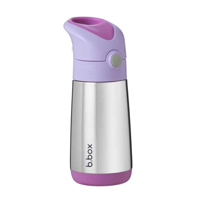 B.box butelka termiczna - bidon dla dzieci ze słomką 350 ml Sugar Plum