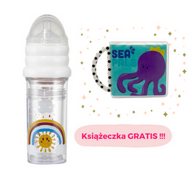 Zestaw butelek dla noworodków i niemowląt, 3 szt., 2 x 210 ml + 1 x 360 ml, Tęcza, Le Biberon Français