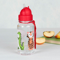 Rex London Zestaw śniadaniowy do szkoły lunchbox i bidon ze słomką 500 ml Zwierzęta