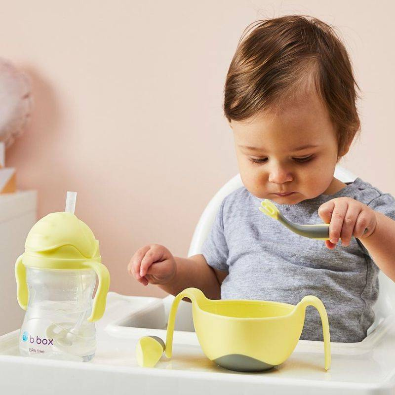 B.box bidon dla dzieci - kubek niekapek ze słomką 240 ml Gelato Pistachio