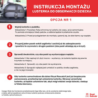 Lusterko do samochodu dla dziecka, żółte, Royal Rascals, OUTLET