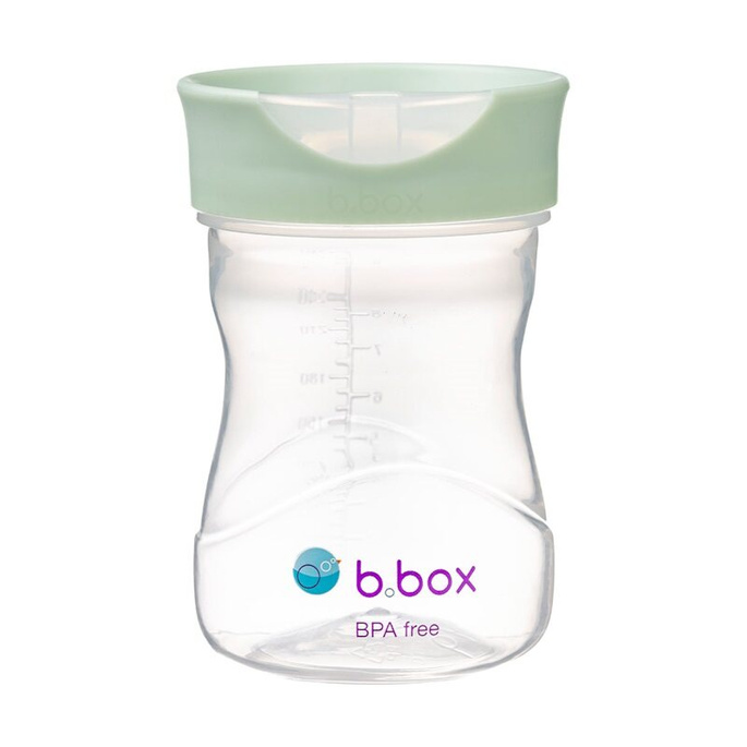 B.box Kubek do nauki picia dla dziecka - kubek treningowy plastikowy 240 ml szałwiowy, OUTLET