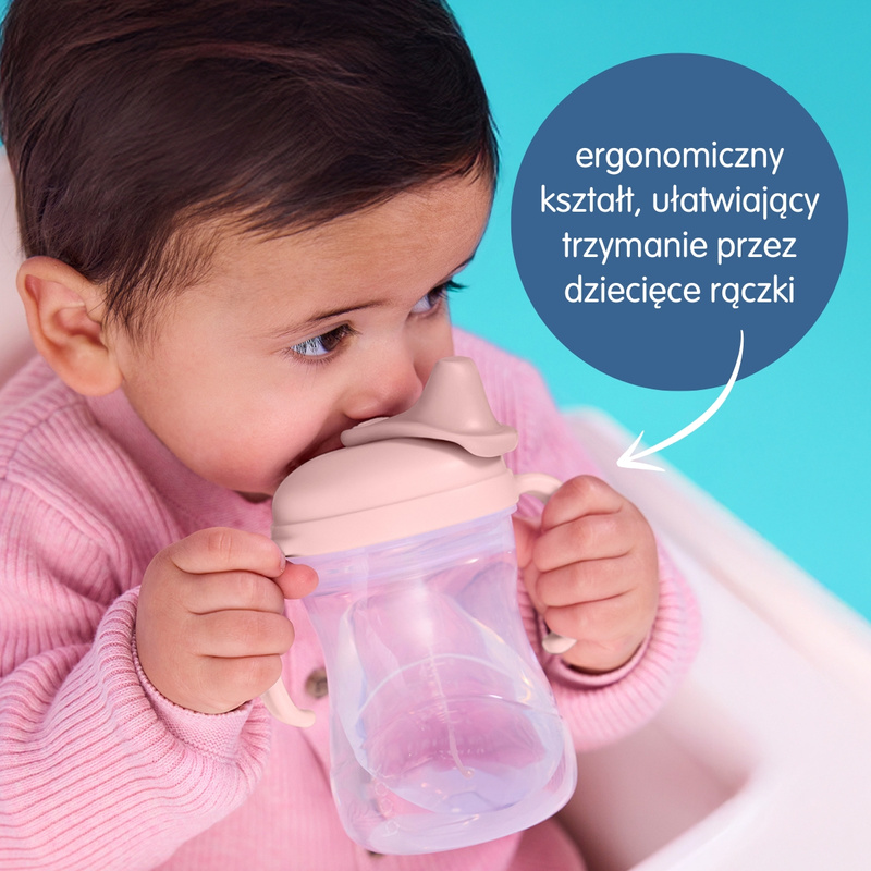 b.box Kubek z miękkim ustnikiem 4m+ Ocean – niekapek do nauki samodzielnego picia