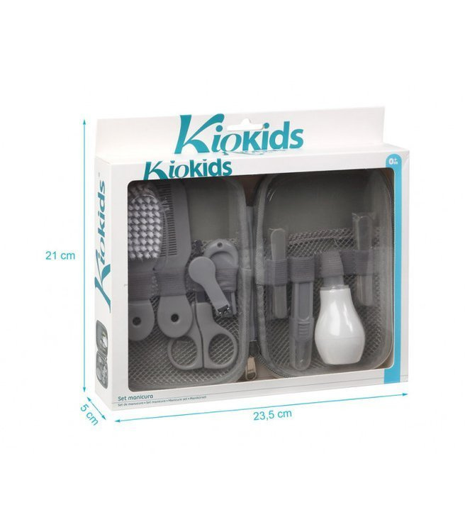Zestaw do pielęgnacji dziecka, szary, Kiokids, OUTLET